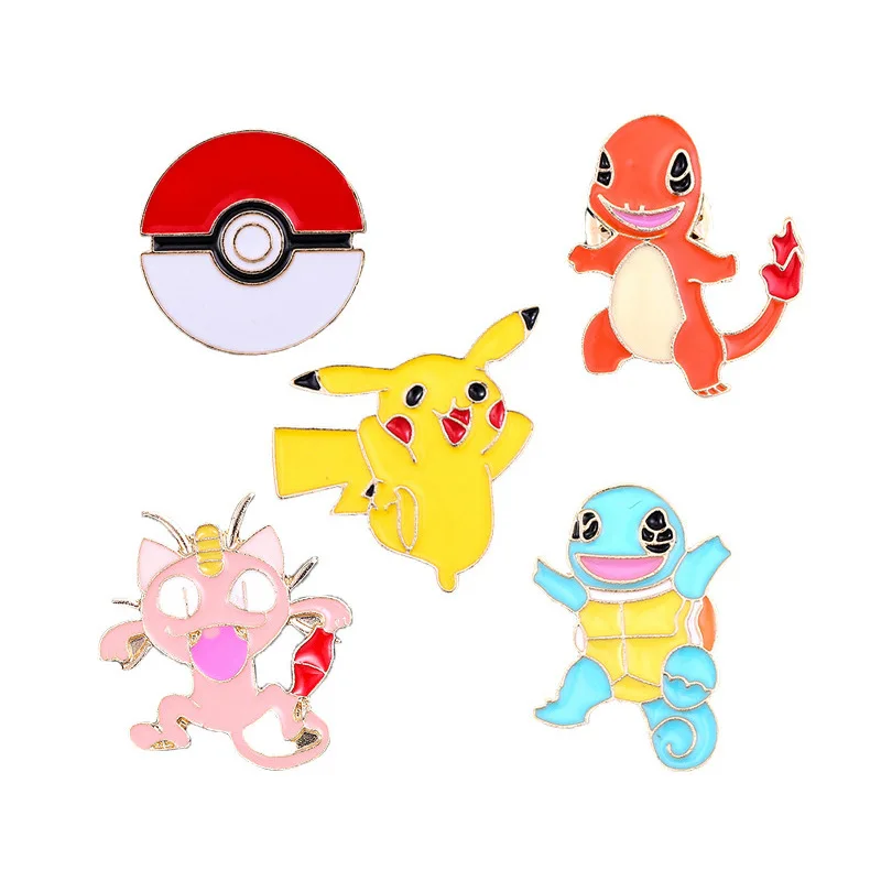 Японское аниме PIKACHU шар с покемоном принт эльфы на булавке значок огонь шиншилл