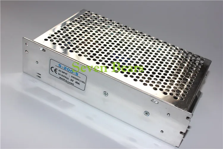 Лучшее качество 5V 40A 200W Драйвер импульсного источника питания адаптер для