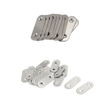

10Pcs 50X16mm Straight Joining Mending Flat Plate Bracket With 20Pcs 40Mm Flat Bracket Straight Mending Fixing Plates