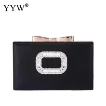 YYW лук клатчи Женская вечерняя сумка для свадьбы для выпускного, коктейльной вечеринки вечерние горный хрусталь сумочка клатч в кристаллах Pochette Femme элегантный Sac