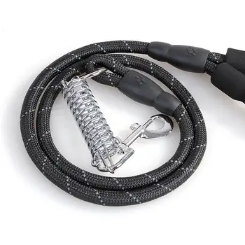 

2020 Newest Dog Leash Pet Thick Durable Nylon Reflective Rope Soft Handle Lightweight Training Leash For Kinds of Dogs (Black)