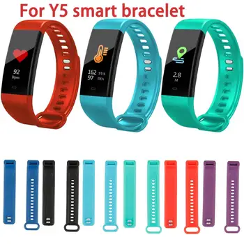 

6 Colors Silicone Strap For Y5 Smart Wristband Belt Sport Replacement Bracelect For Y5 Soft Smart Wristband Accessories