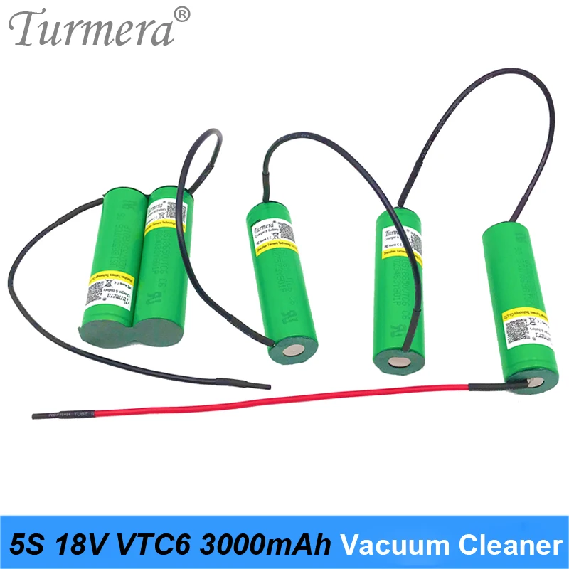 Turmera батарея 5S 18v 21v 18650 vtc6 3000 мАч батарея пайки батарея для пылесоса и отвертка батареи по индивидуальному заказу OC