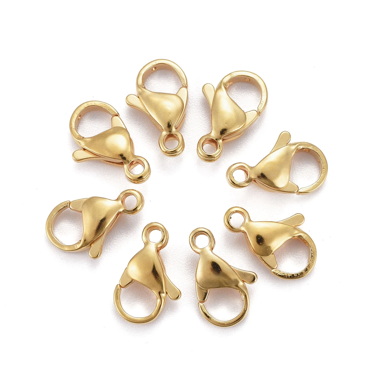 100Pcs Stainless Steel Golden Lobster Claw Clasp Hooks For Bracelet Necklace Chain DIY Jewelry Making Findings