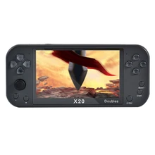 Console de jeux vidéo portable X20 de 5.1 pouces, rétro, pour enfants, prenant en charge 2 joueurs et TV, 2500MAh, 8 go