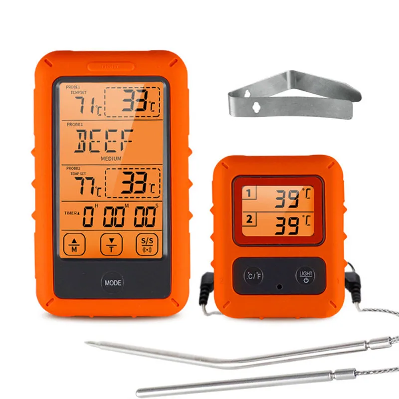 

Digital Meat Thermometer Touchscreen Wireless Remote Instant Read Cooking Thermometer for Grill Oven Smoker BBQ