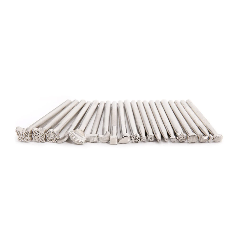 20 шт., инструменты для ручной работы, для изготовления седла, для гравировки, набор для рукоделия, для кожаной печати, инструменты для кожевенного ремесла