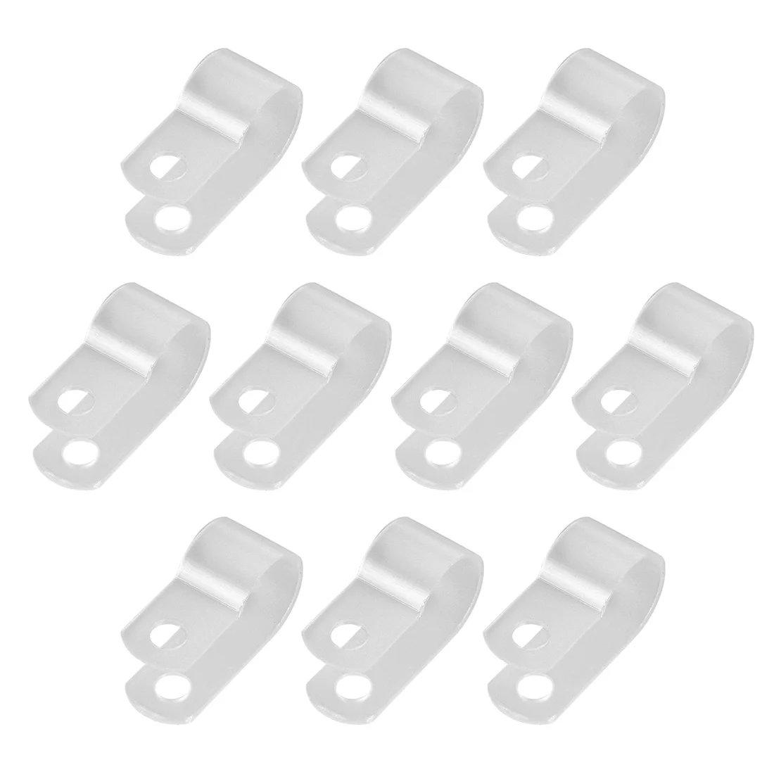

uxcell Nylon R-type Cable Clamp Organizer Cord Clips for Wire Management 10.4mm White 10Pcs
