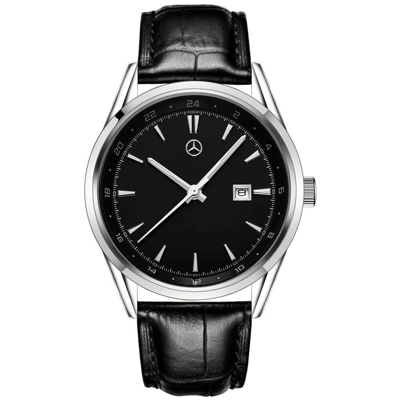 MERCEDES BENZ Мужские кварцевые часы с кожаным ремешком модные деловые мужские наручные часы лучший бренд класса люкс