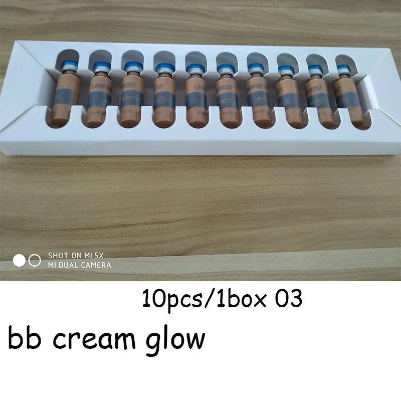 10pcs bb 03 BB крем 10 шт./кор. MesoWhite смешивать оттенки осветляющая основа для макияжа bb крем для кожи сыворотка никотинамид Dermawhite обработки МТС - Цвет: 10pcs bb 03
