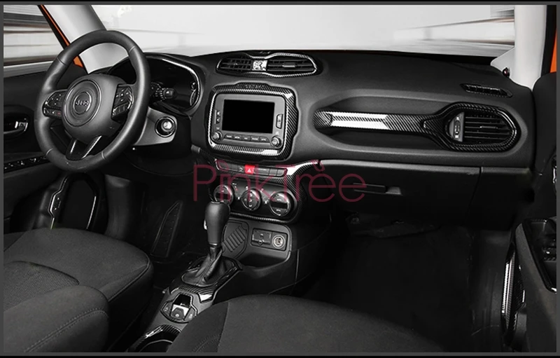 Чехол для Jeep Renegade 2016 2017 2018 внутренняя навигация GPS отделка 6 5 дюймов Углеволокно