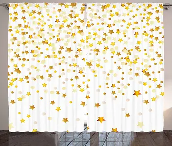 

Fantasy Curtains by Ambesonne Magical Unicorn Silhouette Legendary Mythical Creature with Stars Dream Print Living Room Bedroom