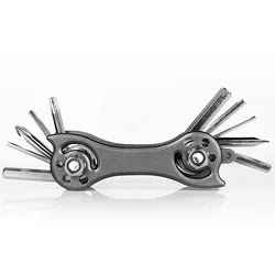 Outils de vélo 10 en 1 Kit d'outils de réparation de vélo clé tournevis chaîne en acier au carbone, outil multifonction de bicyclette 