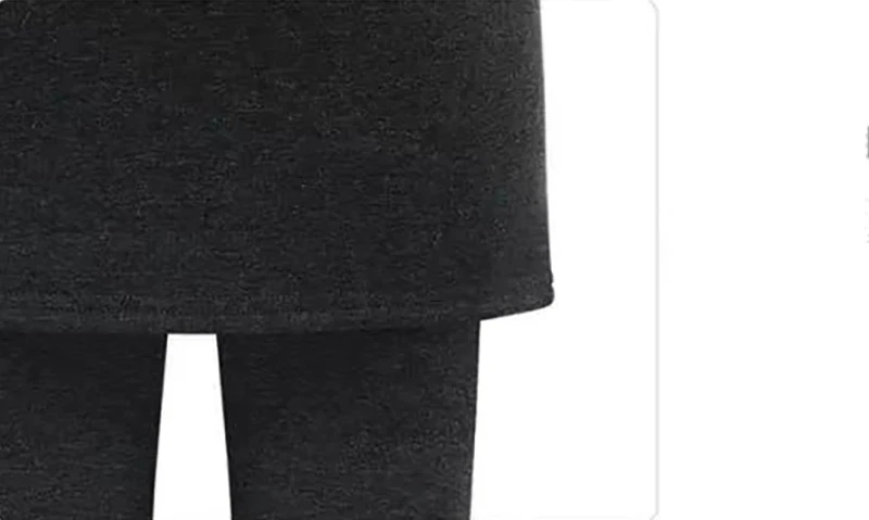 ASHEYWR Women Winter Leggings High Waist Slim Elastic Fake Two Pieces Skirt Legging Thicken Plus Velvet Warm Leggins Female high waisted leggings