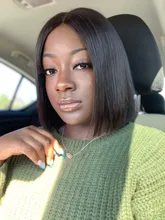 BAISI-peluca Bob brasileña con encaje frontal para mujer, pelucas de cabello humano 4x4 con cierre de encaje, peluca recta, peluca con malla frontal, malla con división Bob