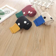 Girls Autumn And Winter Knitted Trousers Korean-style Polka Dot Mixed Colors Knitted Trousers Leggings Childrenswear