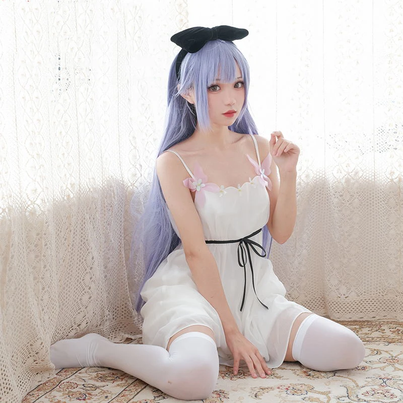 

The Game Azur Lane Cos HMS Unicorn Change daily cute White Pajamas women cosplay Costume