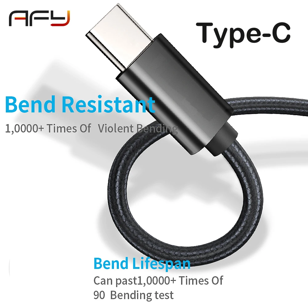 Кабель AFY USB Type C 2.4A для быстрой зарядки usb кабель Samsung S9 S8 Note 9 8 Huawei Xiaomi Redmi 7 передачи