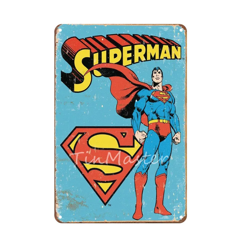 Vintage Smile Tin Signs Cartoon Bat Spider-Man Metal Sign Painting Bathroom Laundry Baby Living Room Decoration Retro Home Decor - Цвет: 20025