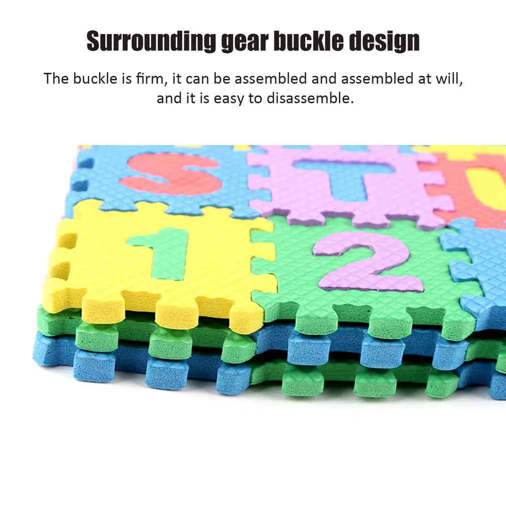 36pcs English Made Of Foam Very Durable No Harm To Baby Or Kids Soft Eva Foam Baby Kids Play Mat Alphabet Number Puzzle Toy