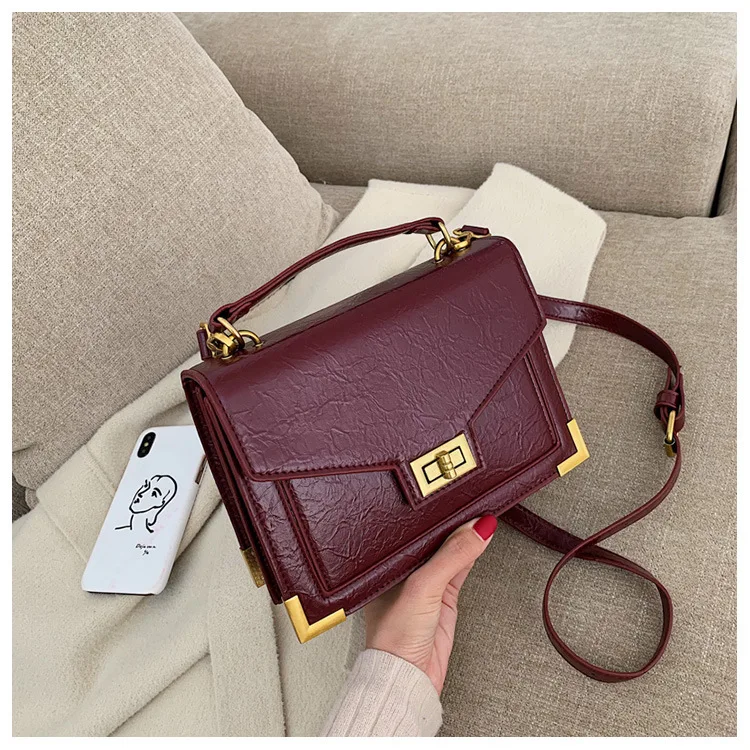 

vintage women handbag Female new 2019 vintage fashion Messenger bag female Brand cross body shoulder bag small square tote bag
