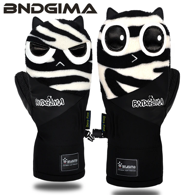 Женские лыжные перчатки мужские перчатки для сноуборда Детские Мультяшные стильные перчатки ветрозащитные водонепроницаемые теплые уличные спортивные зимние перчатки унисекс
