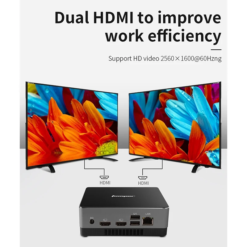 NEW Jumper EZbox I3 Mini PC Intel 5005U HD image 8GB 128GB 2.4G+5G WiFi Gigabit Windows 10 LAN USB TypeC 4 desktop Mini Computer