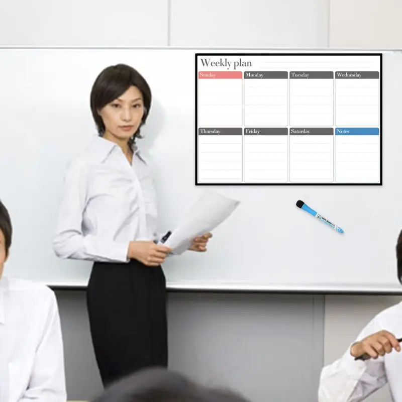 A3 Magnetic Weekly Planner Whiteboard Fridge Magnet Daily Message Drawing Notes |