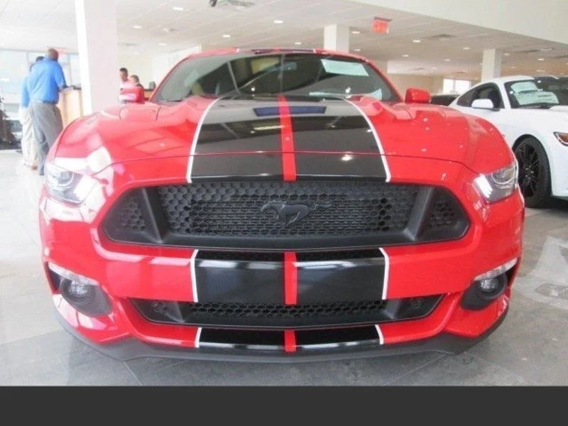 Для 1 комплекта для Mustang 2 цвета 1" Твин ралли полосы капот багажник на крыше полоса графика наклейки