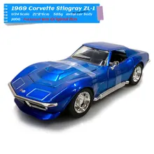 JADA 1/24 масштабная модель автомобиля игрушки BIGTIME Muscle 1969 Corvette Stingray ZL-1 литая под давлением металлическая модель автомобиля игрушка для коллекции, подарка, детей