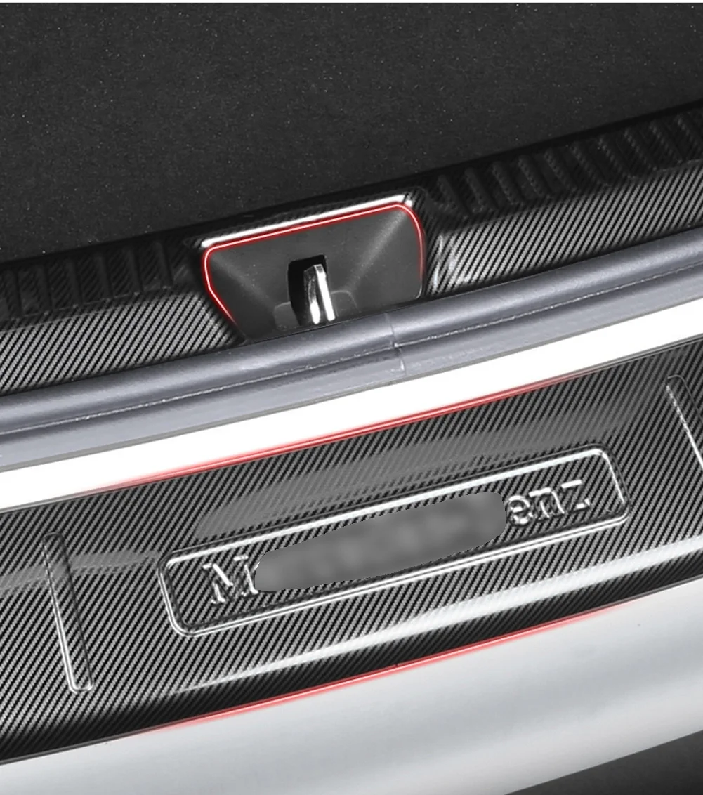 Для Mercedes Benz A Class W177 V177 A180 A200 A220 A250 Автомобильный задний багажник бампер Накладка наклейка