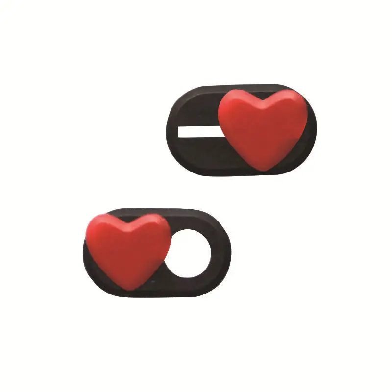 Black Heart Прямая поставка OEM камера защита конфиденциальности крышка мобильного телефона компьютера планшета камеры крышка объектива Occlusion Защитная крышка веб-камеры - Цвет: Black Heart