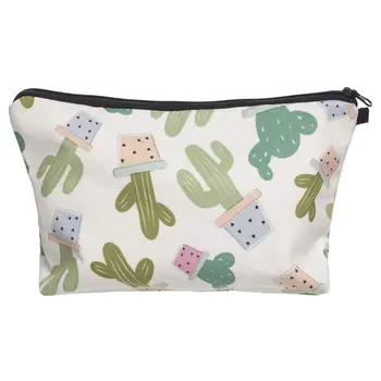 

Small Make up Bag,Personalised Cosmetic bag Wash Bag Makeup Pouch for Girls or Women(Cactu)