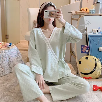 

[Currently Available Wholesale Y001] Maternity Clothes Autumn and Winter Pure Cotton Quilted Confinement Clothing Postpartum Air