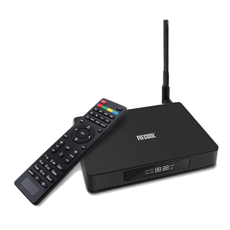 

MECOOL K6 Android 7.0 TV Box 2GB RAM 16GB ROM 2.4G&5G WiFi set top box 100Mbps 4K smart box VP9 USB3.0 DVB S2-T2 Media Player