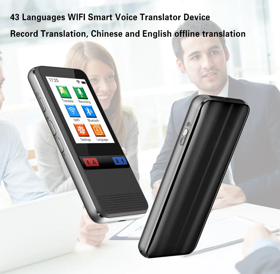 

XYCING W5 43 Languages WIFI Smart Voice Translator Device, Record Translator, Chinese and English Offline Translator