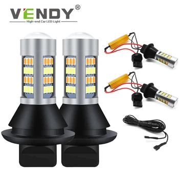 

1set WY21W T20 PY21W BAU15S Canbus LED Turn Signal Bulb + Daytime Running Light DRL For toyota corolla chr auris yaris rav4 wish