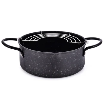 

HOT!Iron Thickened Household 20Cm Tempura Fryer Cooking Tool Portable Frying Pan Kitchenware Non Stick Healthy Pot