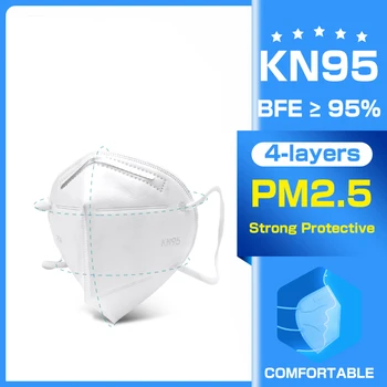 

50PCS Mask Nonwove4 Layer Ply Filter Mask Mouth Face Mask Filter Safe Breathable Protective Disposable Masks