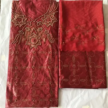 

High Quality African bazin brode 2019 new arrival bazin riche with tulle scarf set for wedding dresses ky82-529