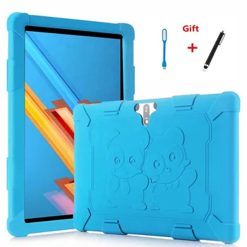 

Tablet 10.1 Universal Case Soft Silicone Cover for Teclast 10.1 Inch M20 Tablets Case +mini LED +pen