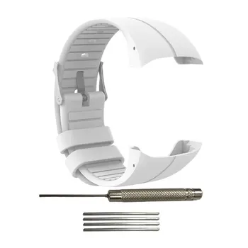 

for Polar M400/M430 Silicone Smartwatch Replacement Strap Official Pattern Black Buckle Sports Replacement Wristband Watch Strap