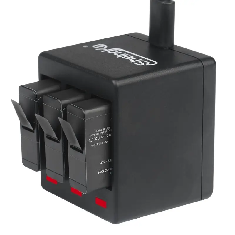 Быстрое 3-канальный блок питания с Батарея Зарядное устройство с USB кабелем для экшн-Камеры GoPro Hero 5 GoPro 6 черных масок Hero 7 Black GoPro Hero 8 черный