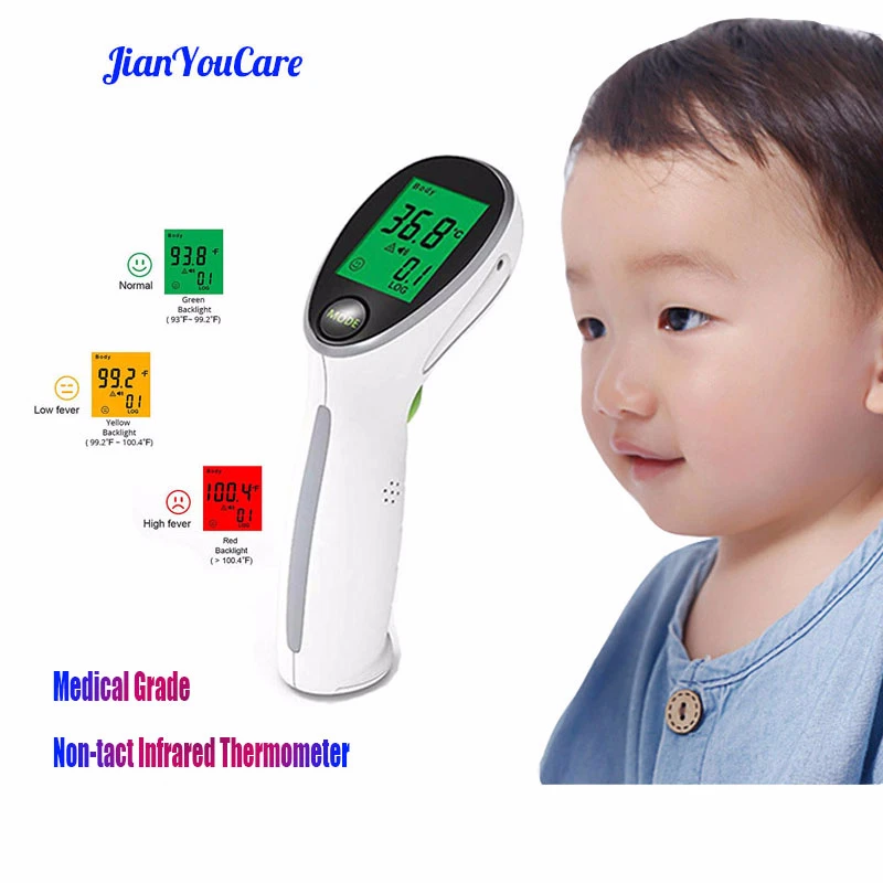 JianYouCare Fingertip Pulse Oximeter LCD Wrist Blood Pressure Monitor Child Body Surface Infrared Thermometer Family Health Care
