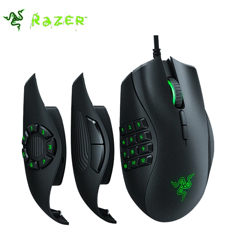 Review Free shipping Games Mice Razer Naga Programmable Wired Trinity 16000 DPI RGB Optical Gaming Mouse