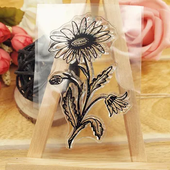 

Hot selling sunflower alphabet transparent clear stamp / silicone seal roller stamp DIY scrapbook album / card production