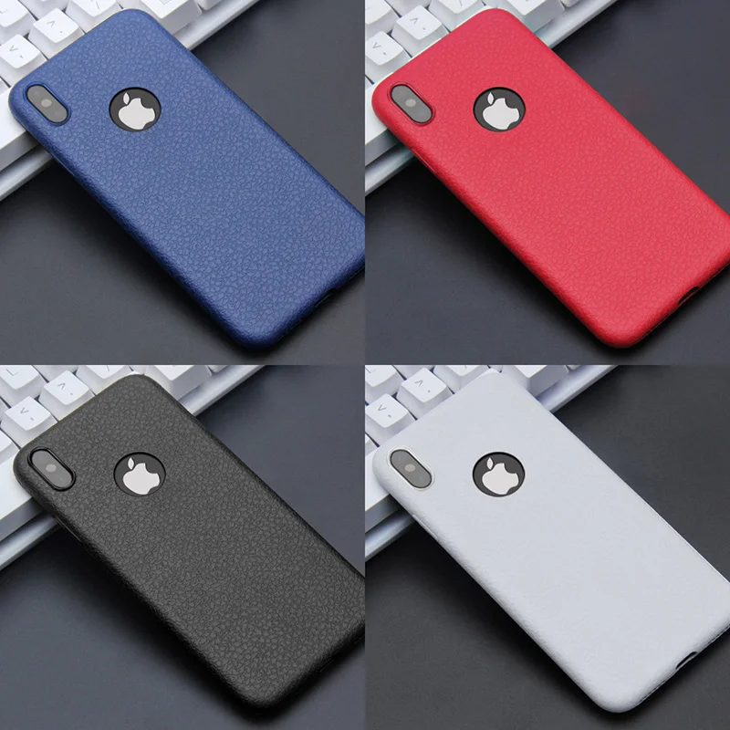 Роскошный кожаный мягкий противоударный чехол для телефона Apple iPhone X XR XS Max 8 7 6 6S Plus