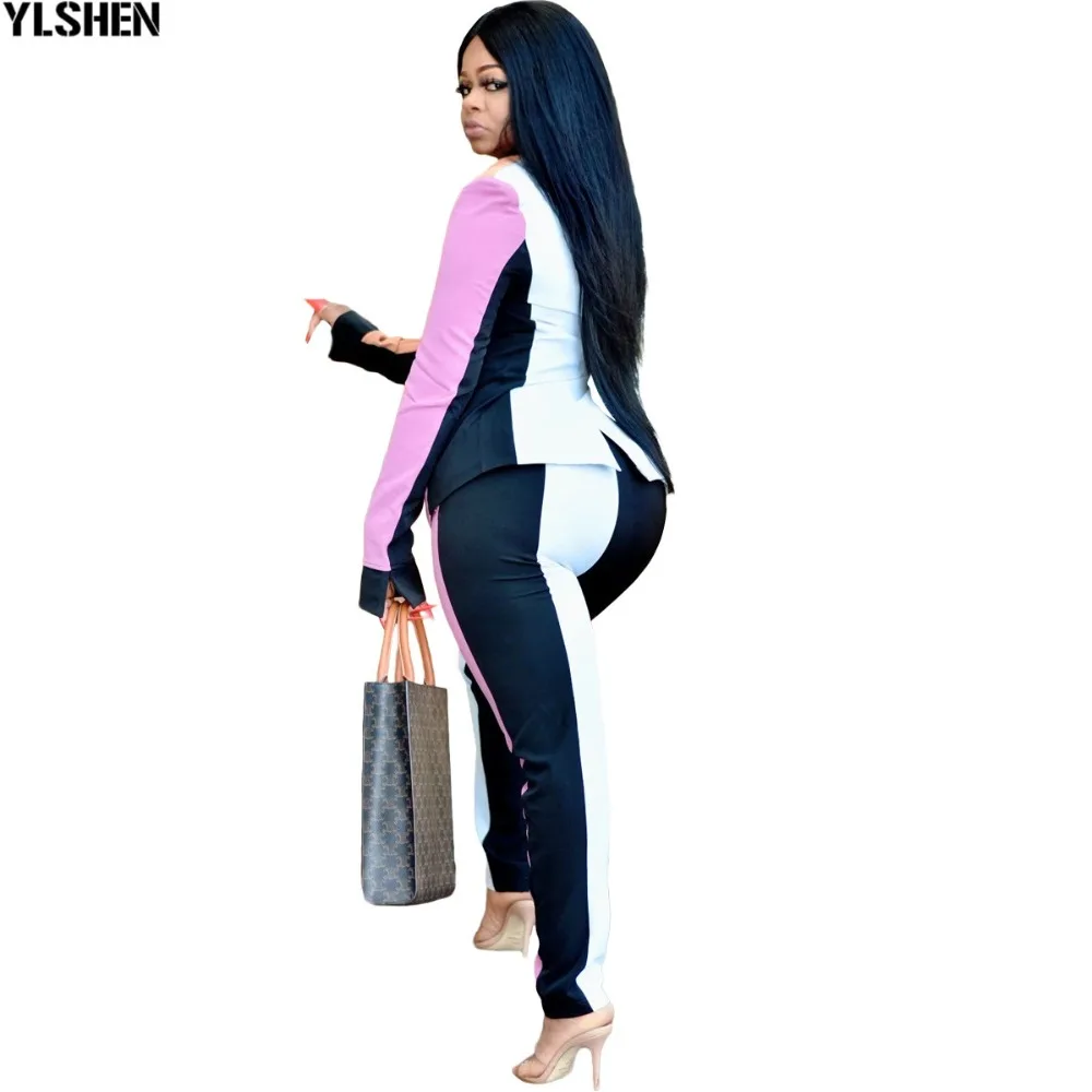 African Women Sets Print Long Sleeve Blazer Jacket Pants Suits Office Lady Elegant 2 Piece Set Business Outfits Africa Clothing 13