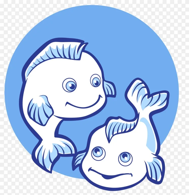 png卡通星座.卡通双鱼座图片