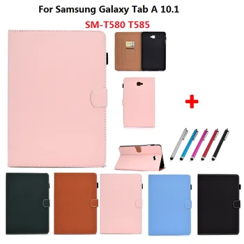 

For Samsung Galaxy Tab A10.1 T585 T580 Case Fundas 10.1" inch 2016 Covers SM-T580 SM-T585 Shell Flip Stand Cover Back Coque Caqa